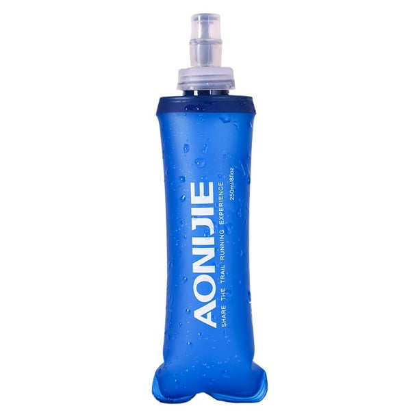 AOTU 500ml Portable Foldable Water Bag Outdoor Cycling Soft Flask Drinking Bottl
